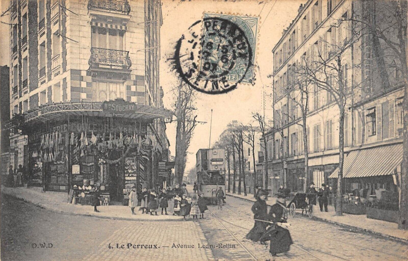 Carte postale ancienne Le Perreux Avenue Ledru Rollin