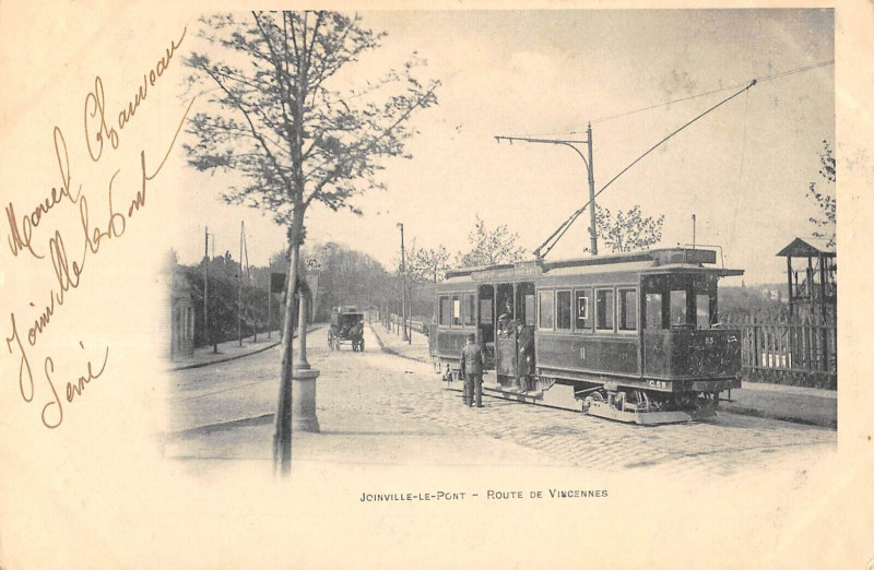 Carte postale ancienne Joinville Le Pont Route De Vincennes à Joinville-le-Pont