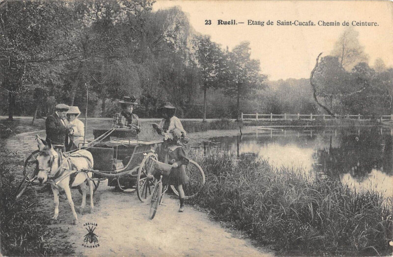 Carte postale ancienne Rueil Etang De Saint Cucufa Chemin De Centure