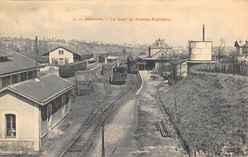 Carte postale ancienne Robinson La Gare De Sceaux Robinson (Train à Sceaux