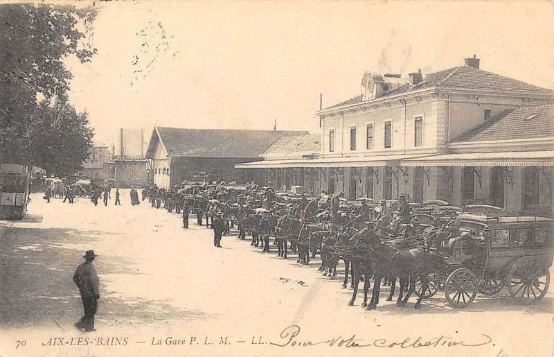 Carte postale ancienne Aix Les Bains La Gare à Aix-les-Bains