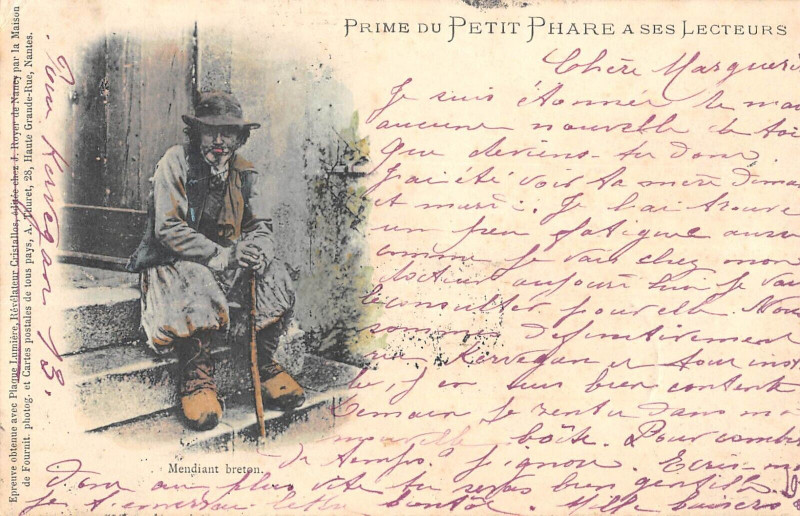 Carte postale ancienne Mendiant Breton