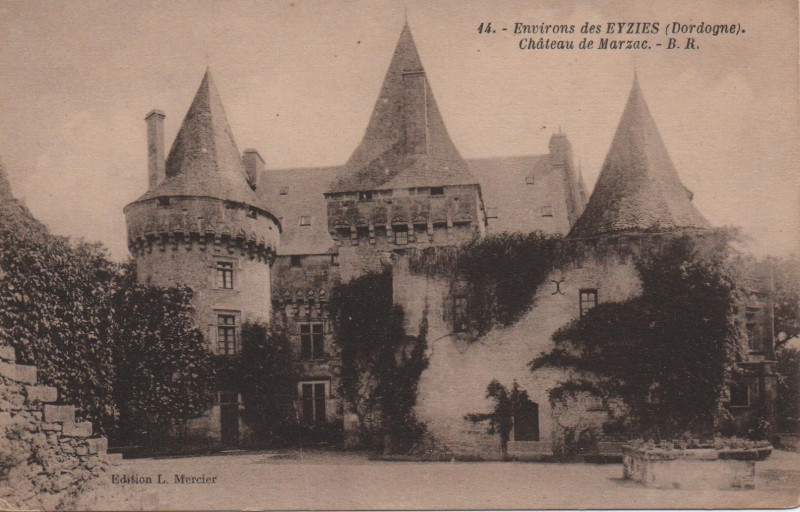 Carte postale ancienne Château de Marzac aux Eyzies