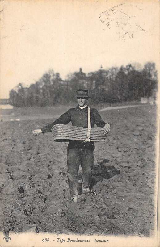 Carte postale ancienne Type Bourbonnais Semeur - Agriculture