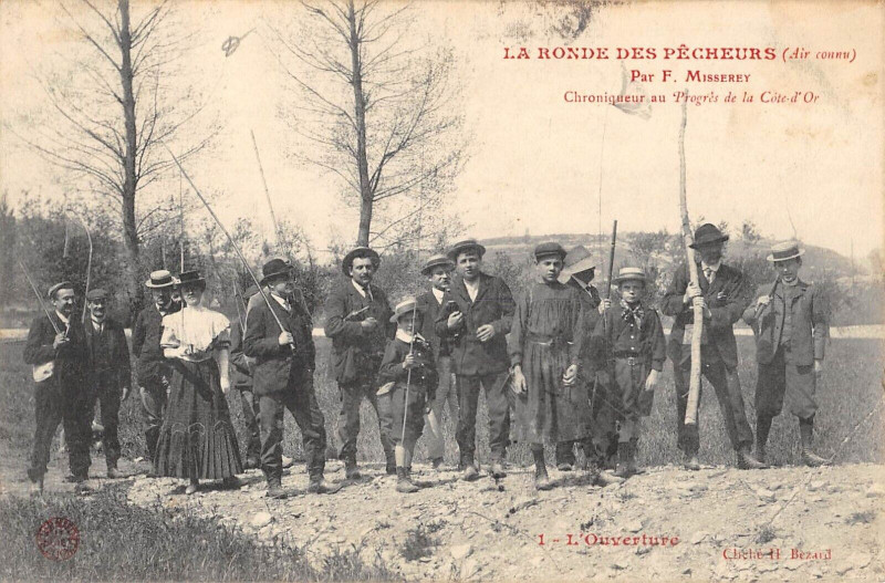 Carte postale ancienne Cote D'Or La Ronde Des Pecheurs L'Ouverture