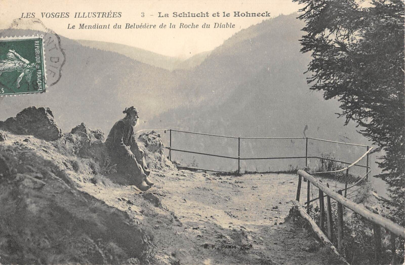 Carte postale ancienne La Schlucht Et Belvedere Le Mendiant