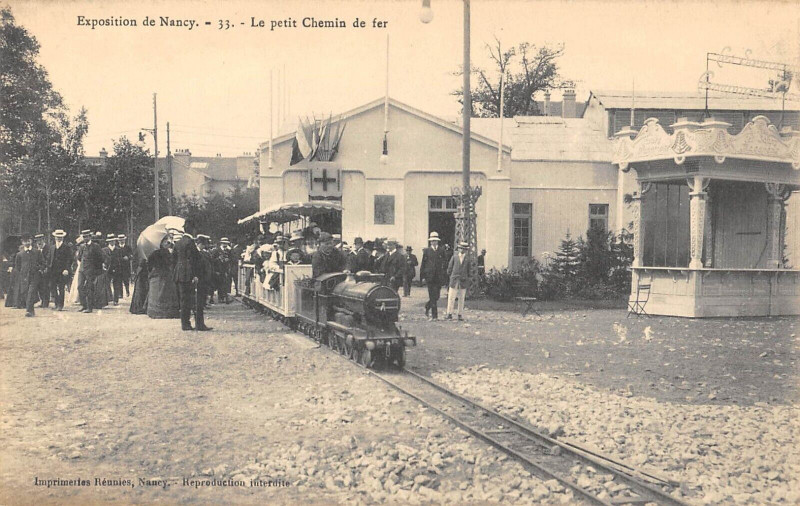 Carte postale ancienne Exposition De Nancy Le Petit Chemin De Fer Train à Nancy