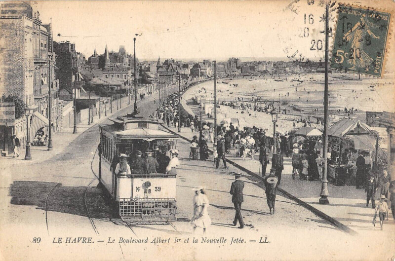 Carte postale ancienne Le Havre Boulevard Albert 1ER au Havre