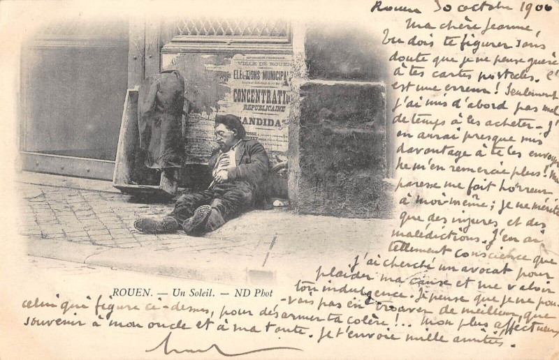 Carte postale ancienne Rouen Un Soleil à Rouen