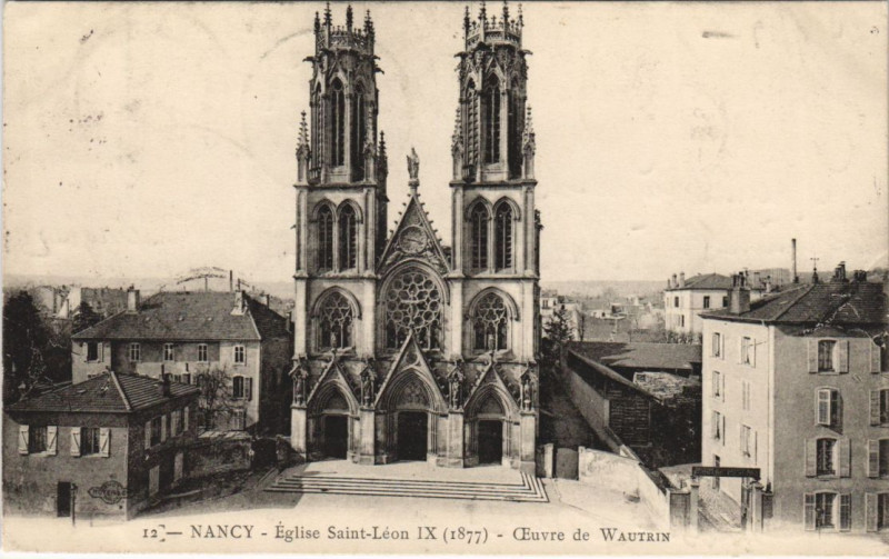 Carte postale ancienne Nancy Eglise Saint-Leon à Nancy