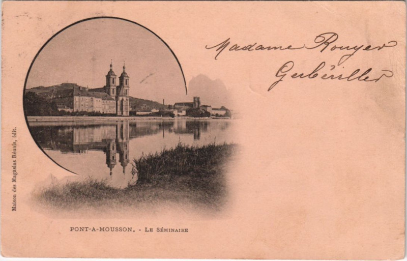 Carte postale ancienne Pont-A-Mousson Le Seminaire à Mousson