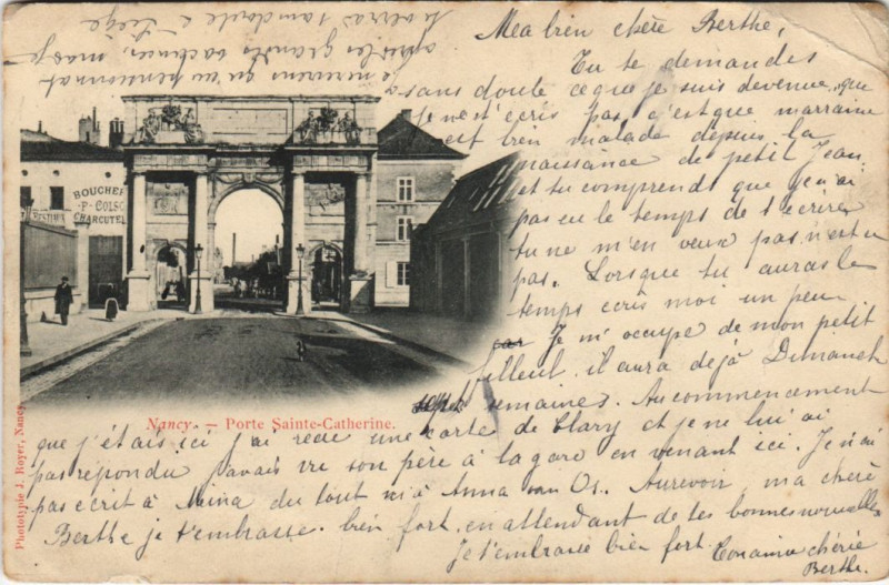 Carte postale ancienne Nancy Porte Sainte-Catherine à Nancy