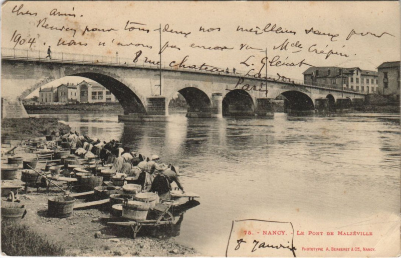 Carte postale ancienne Nancy Le Pont de Malzeville à Nancy