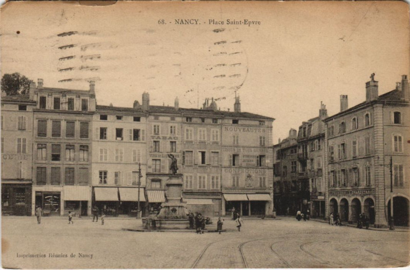 Carte postale ancienne Nancy Place Saint-Epvre à Nancy
