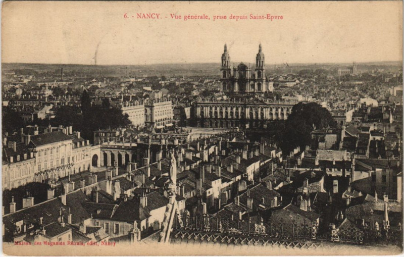 Carte postale ancienne Nancy vue generale à Nancy