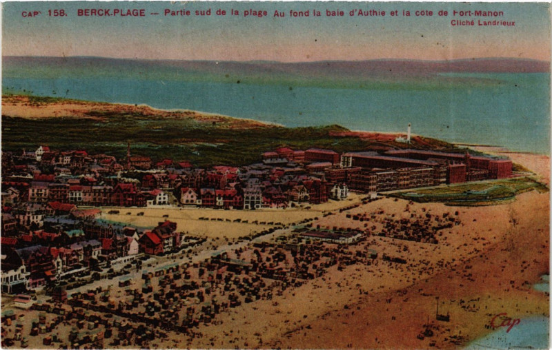 Carte postale ancienne Berck Plage Partie sud de la plage à Berck