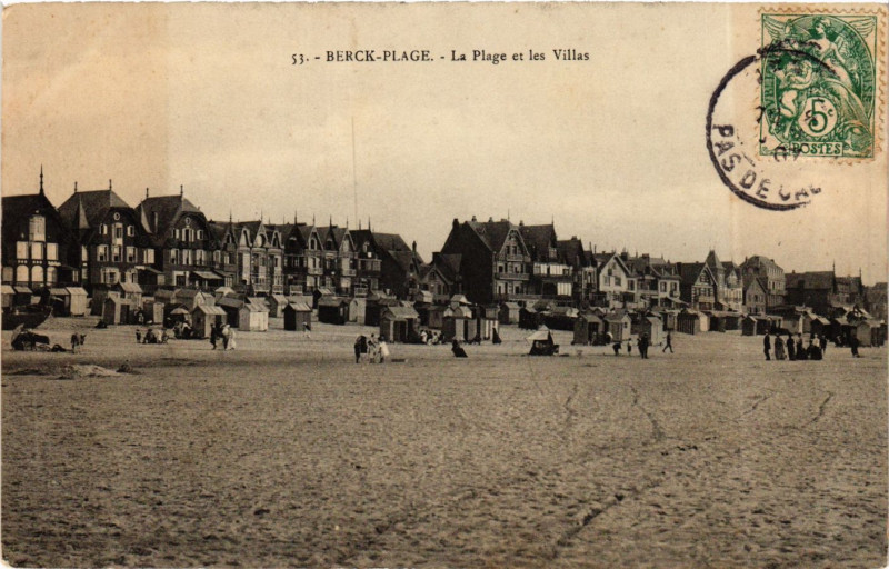 Carte postale ancienne Berck Plage La Plage à Berck