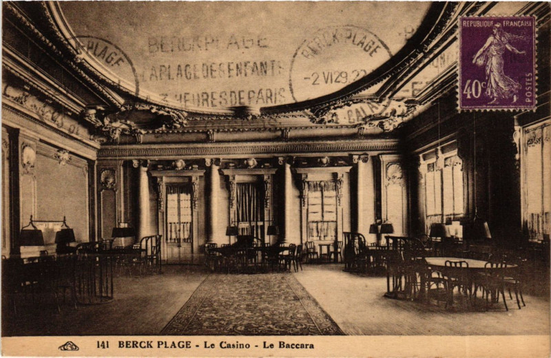 Carte postale ancienne Berck Plage Le Casino, Le Baccara à Berck