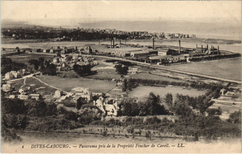 Carte postale ancienne Dives-sur-Mer Cabourg - Panorama à Cabourg