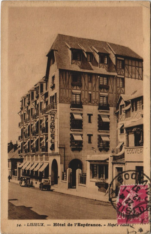 Carte postale ancienne Lisieux Hotel de l'Esperance à Lisieux
