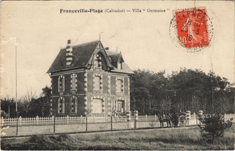 Carte postale ancienne Merville-Franceville-Plage Villa Germaine à Merville-Franceville-Plage
