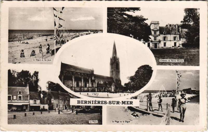 Carte postale ancienne Bernieres-sur-Mer Scenes