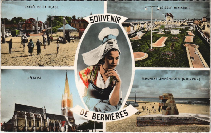 Carte postale ancienne Bernieres-sur-Mer Scenes