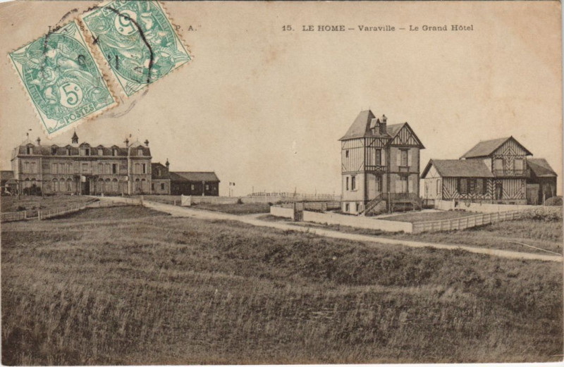 Carte postale ancienne Varaville Le Home - Le Grand Hotel au Hom