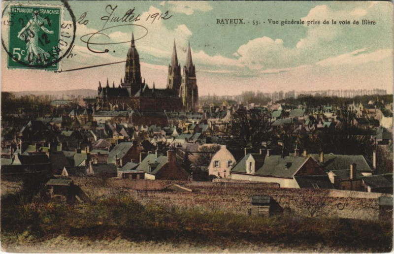Carte postale ancienne Bayeux Vue Generale à Bayeux