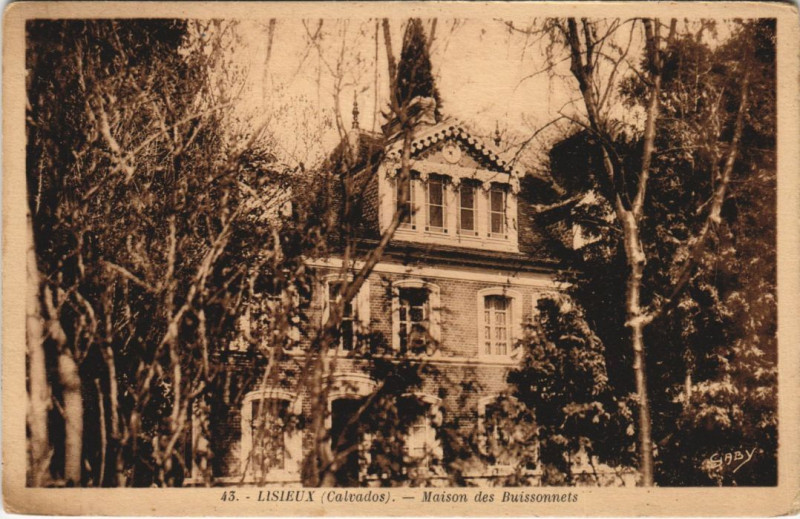 Carte postale ancienne Lisieux Maison des Buissonnets à Lisieux