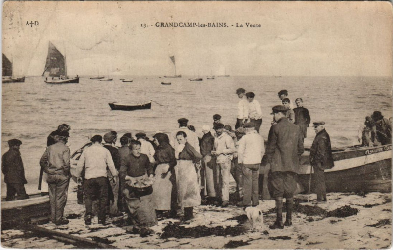 Carte postale ancienne Grandcamp-les-Bains La Vente