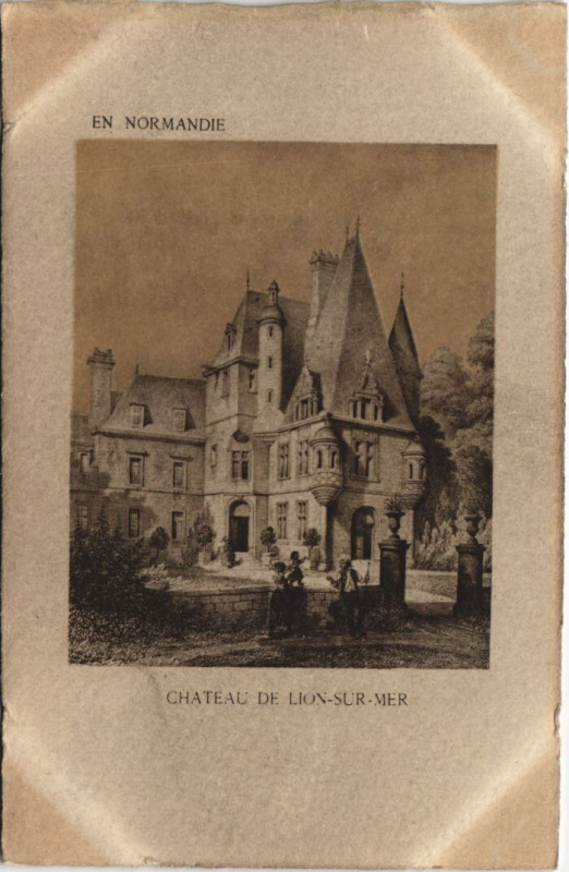 Carte postale ancienne Lion-sur-Mer Chateau à Lion-sur-Mer