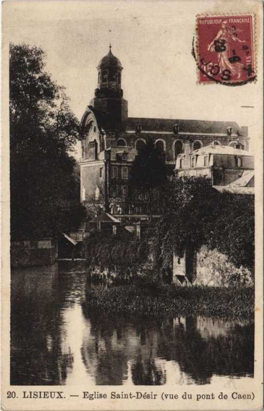 Carte postale ancienne Lisieux Eglise Saint-Desir à Lisieux