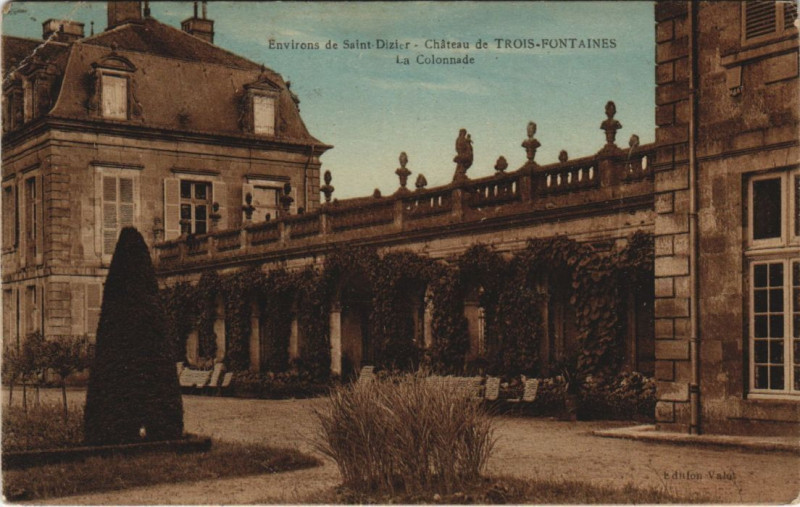 Carte postale ancienne Trois-Fontaines le Chateau La Colonnade