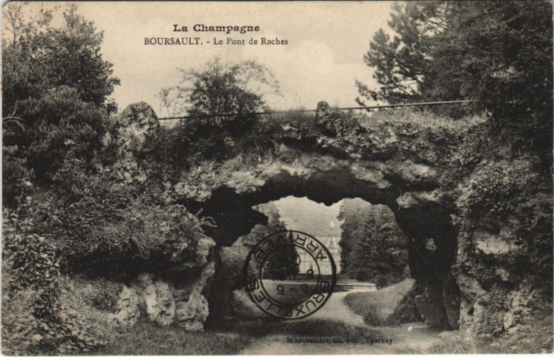Carte postale ancienne Boursault Le Pont de Roches à Boursault