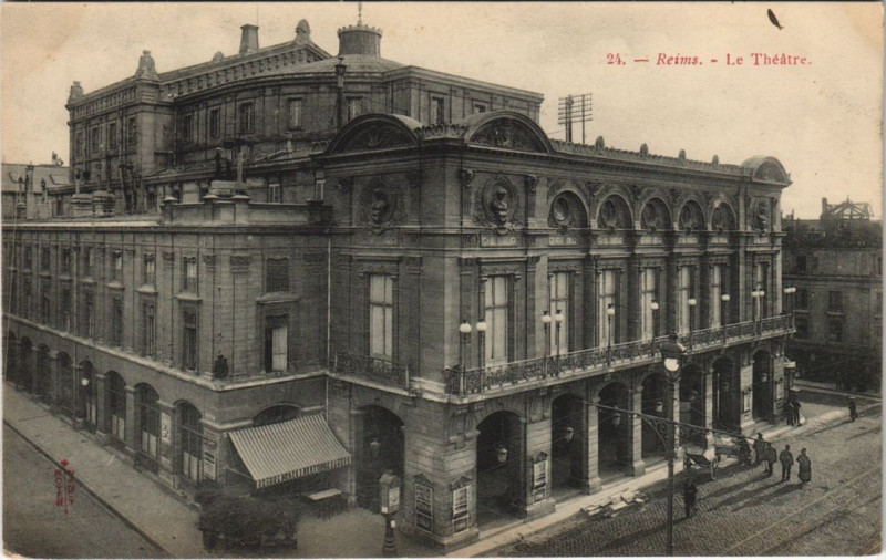 Carte postale ancienne Reims Le Theatre à Reims