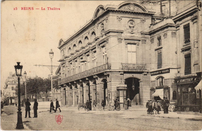 Carte postale ancienne Reims Le Theatre à Reims