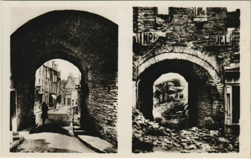 Carte postale ancienne Saint-Lo La rue Porte Dolle