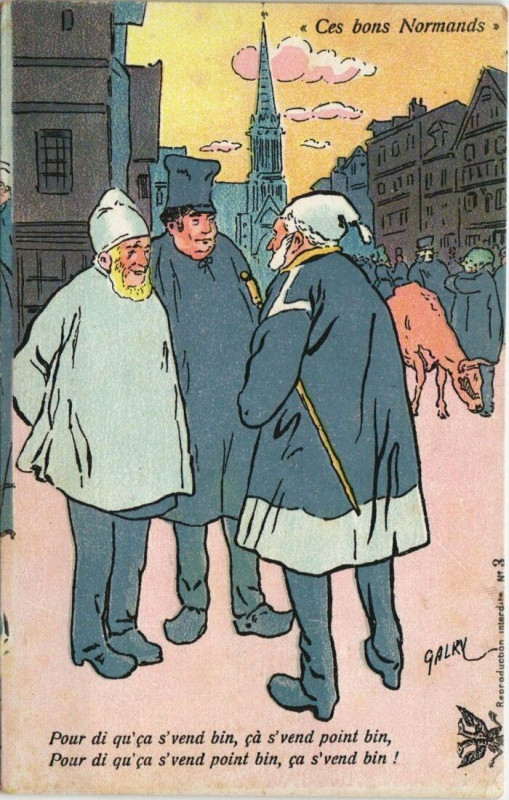 Carte postale ancienne Ces bons Normands