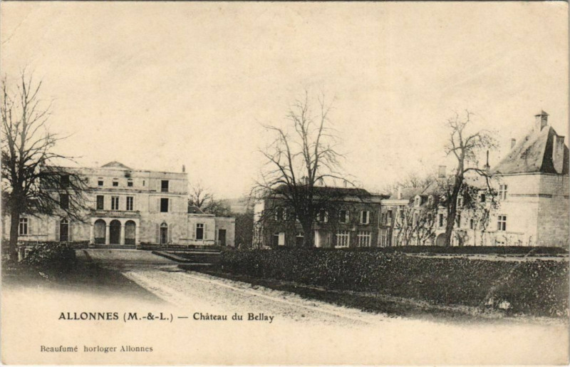 Carte postale ancienne Allones Chateau du Bellay