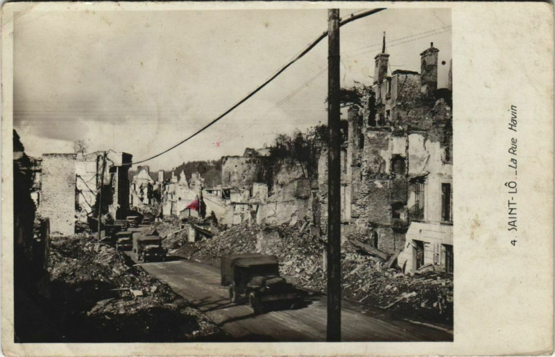 Carte postale ancienne Saint-Lo La Rue Havin