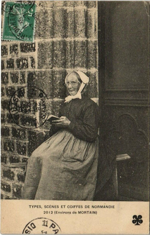 Carte postale ancienne Types Scenes Et Coiffes De Normandie