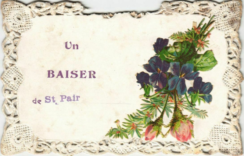 Carte postale ancienne Un Baiser de Saint-Pair