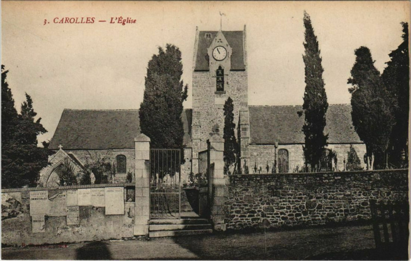 Carte postale ancienne Carolles L'Eglise à Carolles