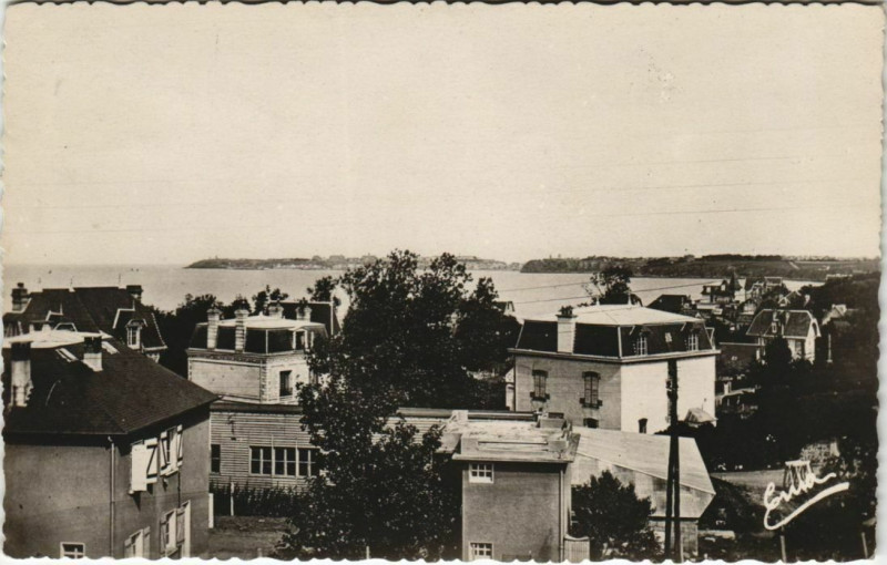 Carte postale ancienne Saint-Pair surMER Nouveau Saint-Pair au loin Granville à Granville