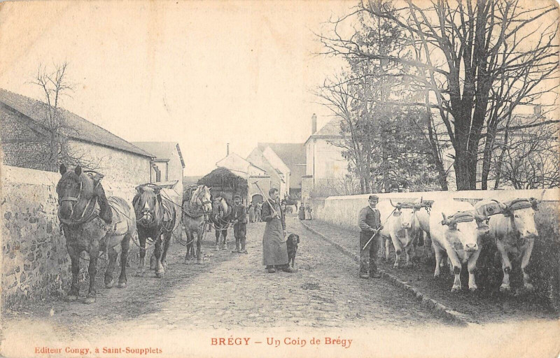 Carte postale ancienne Bregy Un Coin De Bregy
