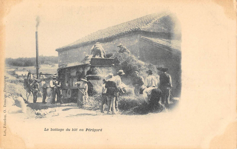 Carte postale ancienne Battage Du Ble En Perigord - Agriculture