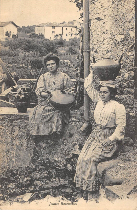 Carte postale ancienne Jeunes Basquaises