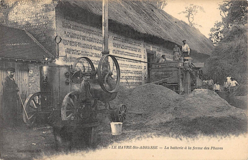 Carte postale ancienne Le Havre Sainte Adresse La Batterie A La Ferme Des Phares / Agriculture au Havre