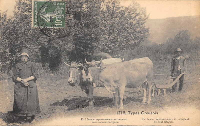 Carte postale ancienne Types Creusois - Agriculture